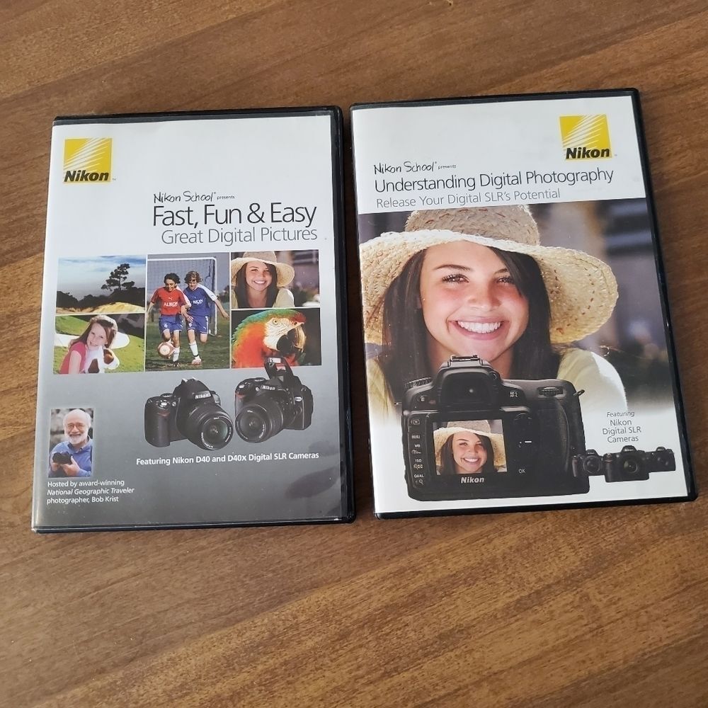Nikon School 2 DVD Lot Understand Digital Photography Fast Fun Easy SLR Camera